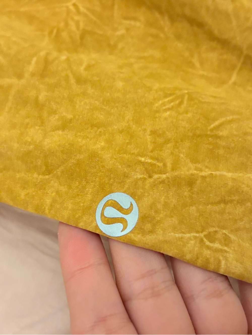 lululemon athletica Mustard Yellow Pillowcase with Logo